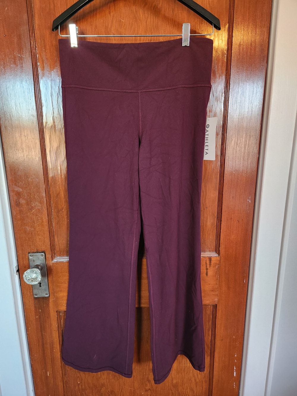 NWT Athleta Women's Maroon Elevation Flare Yoga Pants